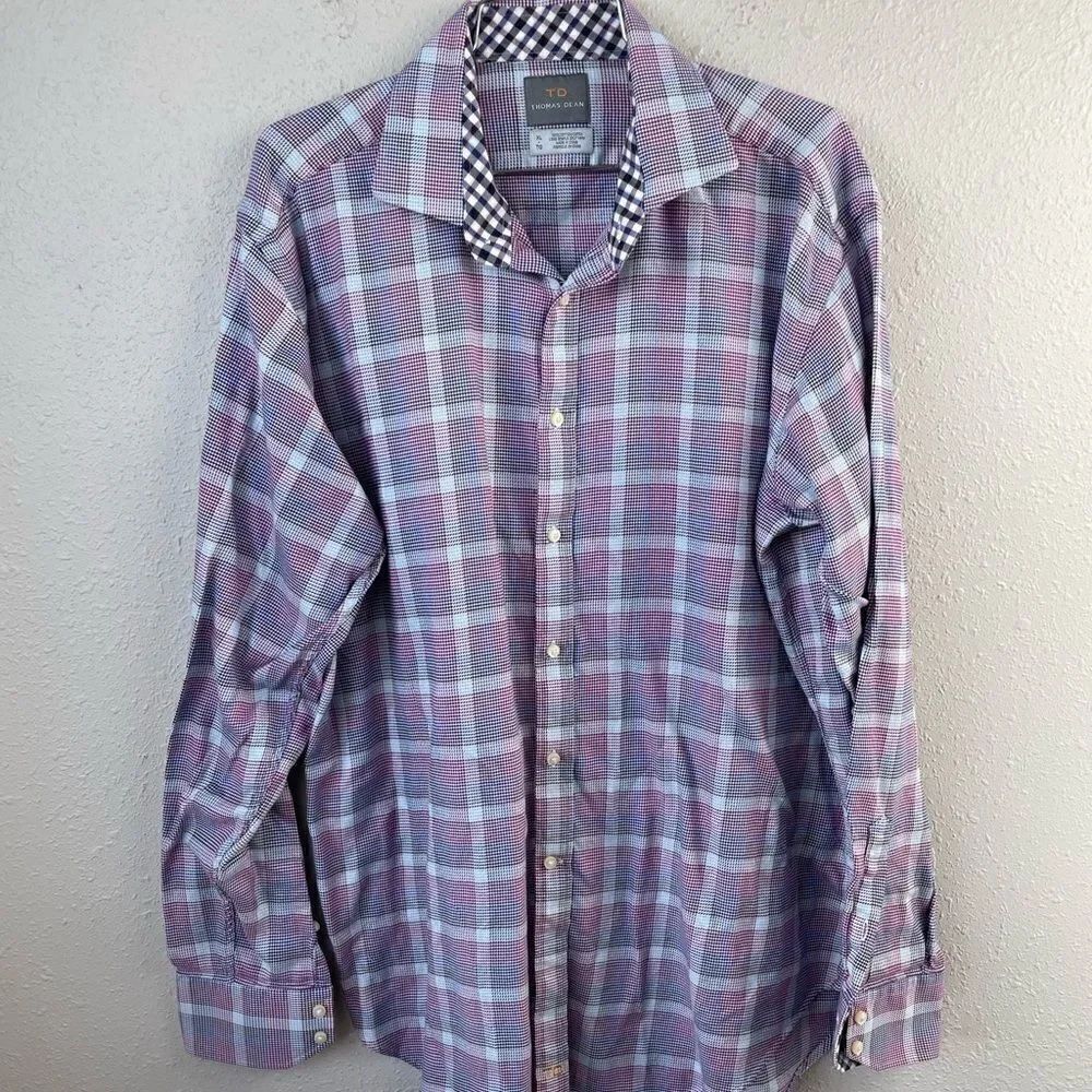 Thomas Dean Dress Shirt Size XL EUC
